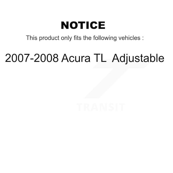 Front Right Bearing Upper Lower Ball Joint And Link Kit For 2007-2008 Acura TL Adjustable